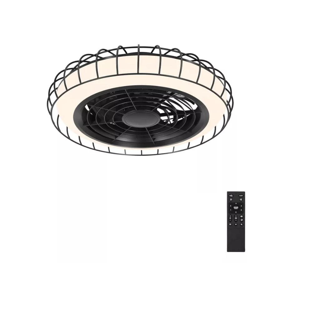 Foto 2 pulgar | Ventilador de Techo Moderno con Luces Negro