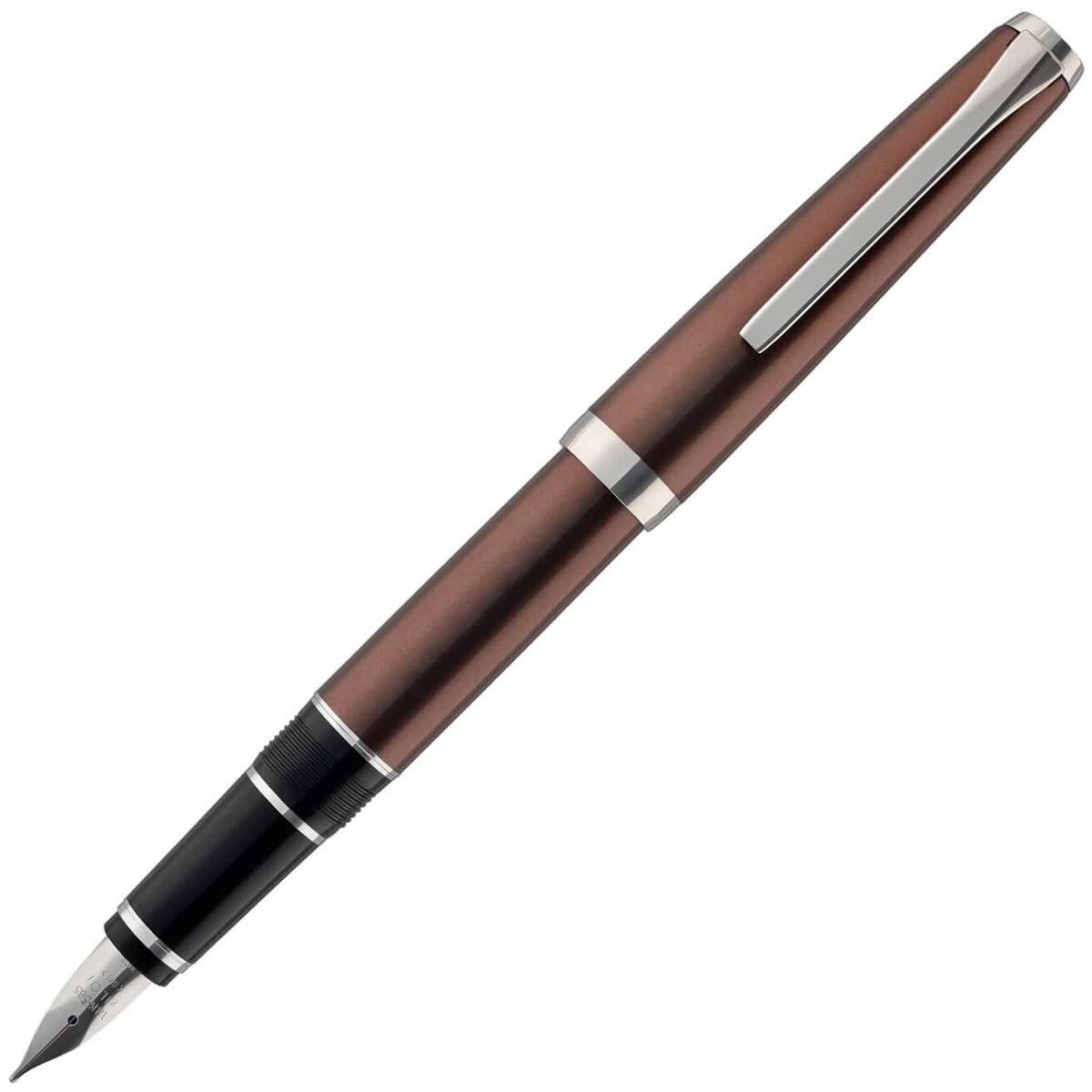 Pluma Estilográfica Pilot Metal Falcon Collection Marrón Extrafina - Venta Internacional.