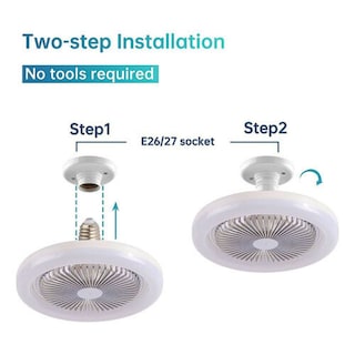 Foto 2 | Lámpara Led Con Ventilador Ajustable De Tres Colores Con Control Remoto 30w