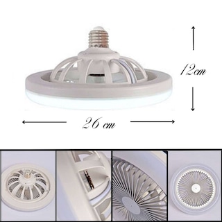 Foto 5 | Lámpara Led Con Ventilador Ajustable De Tres Colores Con Control Remoto 30w