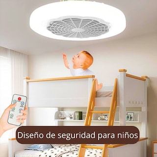 Foto 6 | Lámpara Led Con Ventilador Ajustable De Tres Colores Con Control Remoto 30w