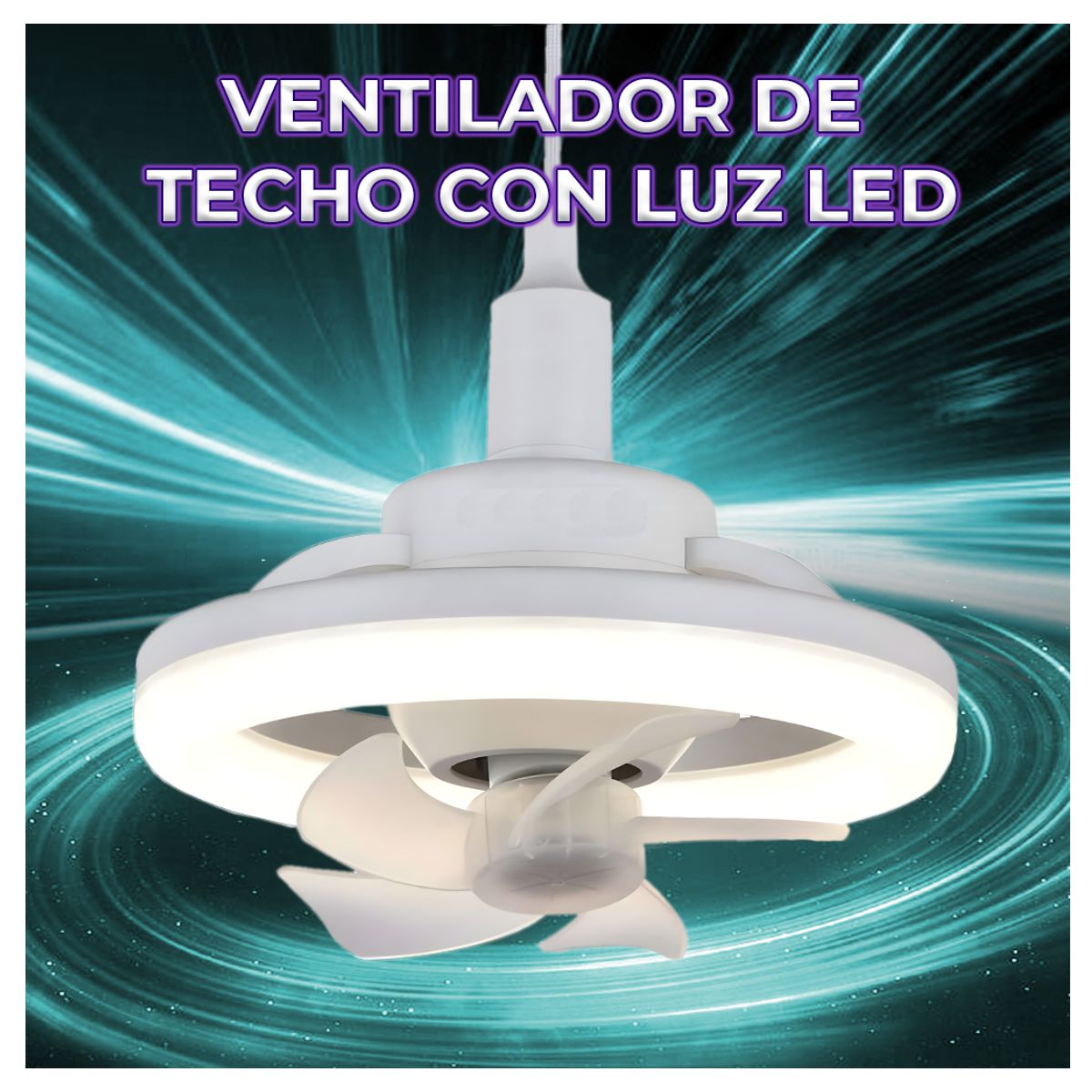 Foto 3 | Ventilador Oscilante  de Techo Con Luz Led Tres Tonos Y Control Remoto Elegate