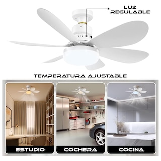 Foto 5 | Foco Lámpara Ventilador 6 Aspas 30w con Control Remoto