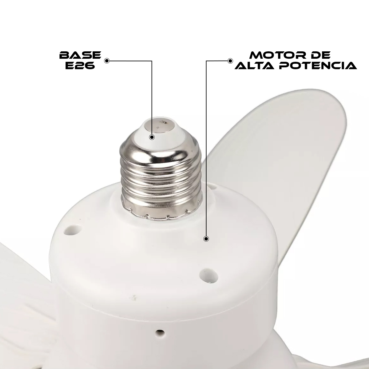 Foto 7 pulgar | Foco Lámpara Ventilador 6 Aspas 30w con Control Remoto