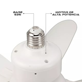 Foto 6 | Foco Lámpara Ventilador 6 Aspas 30w con Control Remoto
