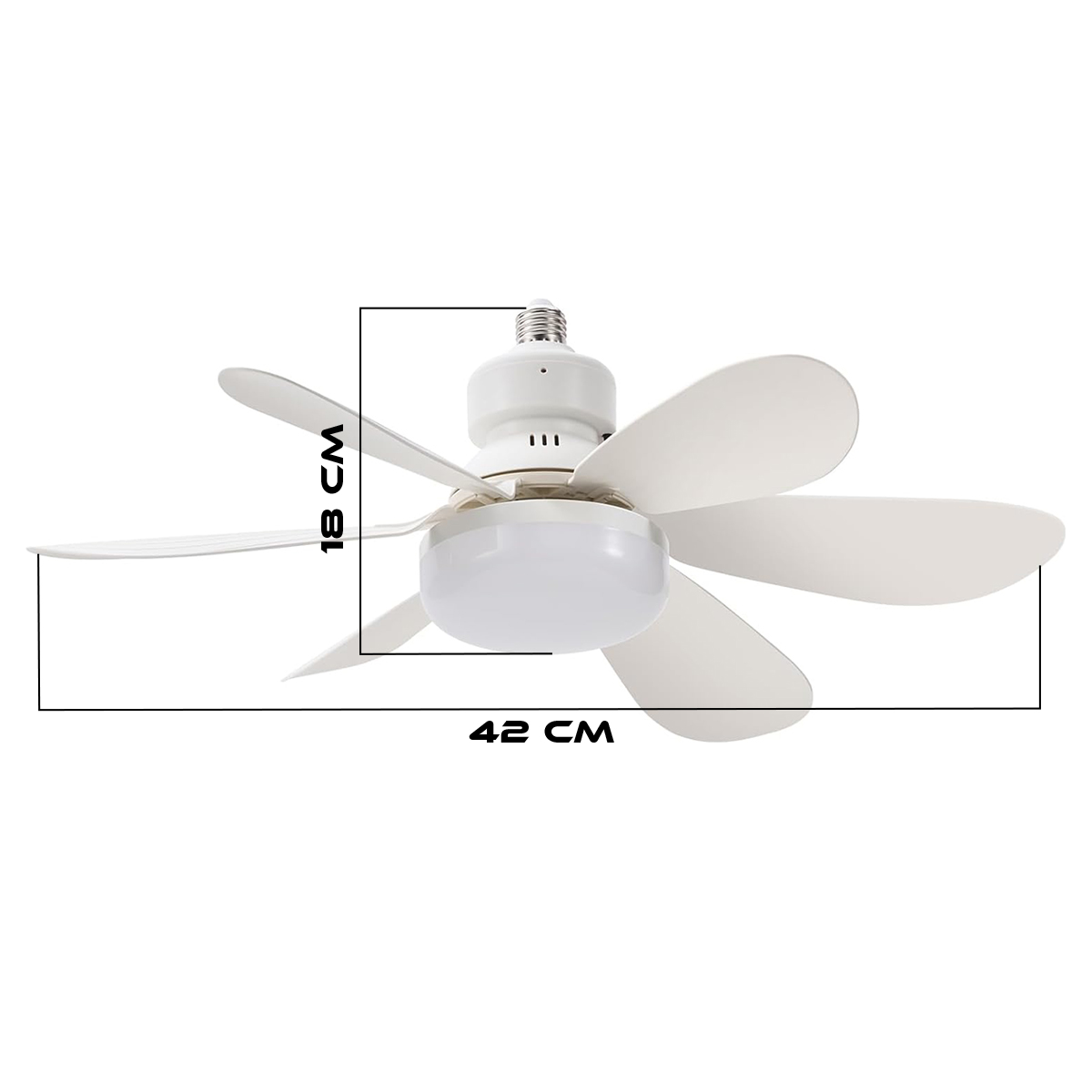 Foto 8 | Foco Lámpara Ventilador 6 Aspas 30w con Control Remoto
