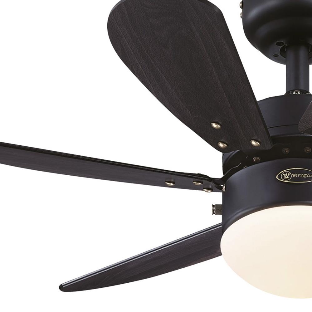 Foto 4 pulgar | Ventilador Westinghouse Turbo Swirl Negro Mate 30'' Con Luz Sin Control