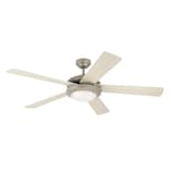 Ventilador Westinghouse Comet Estaño Cepillado 52'' Sin Luz Con Control Cadena