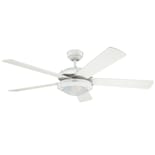 Ventilador Westinghouse Comet Blanco 52'' Sin Luz Con Control Cadena