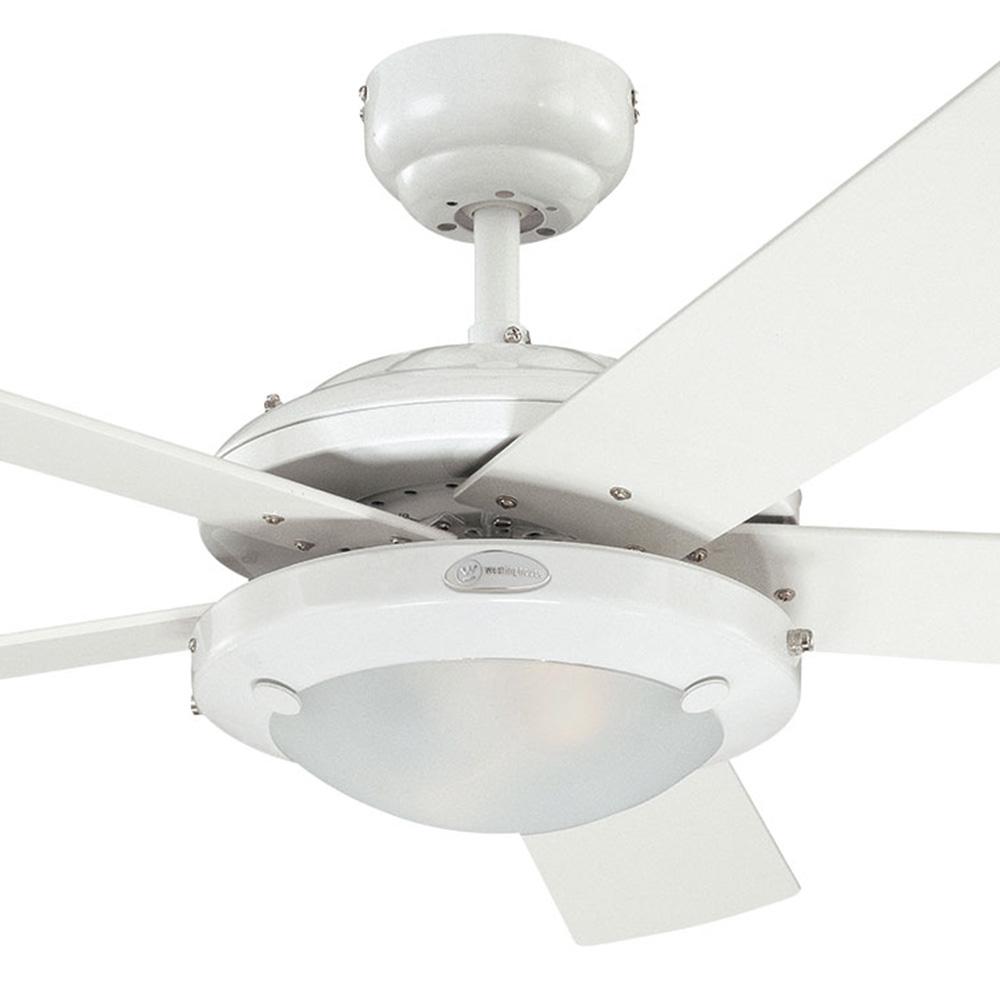 Foto 3 | Ventilador Westinghouse Comet Blanco 52'' Sin Luz Con Control Cadena