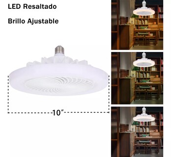 Foto 2 | Ventilador De Techo Con Lámpara Led Luz Control Remoto 5 Asaps