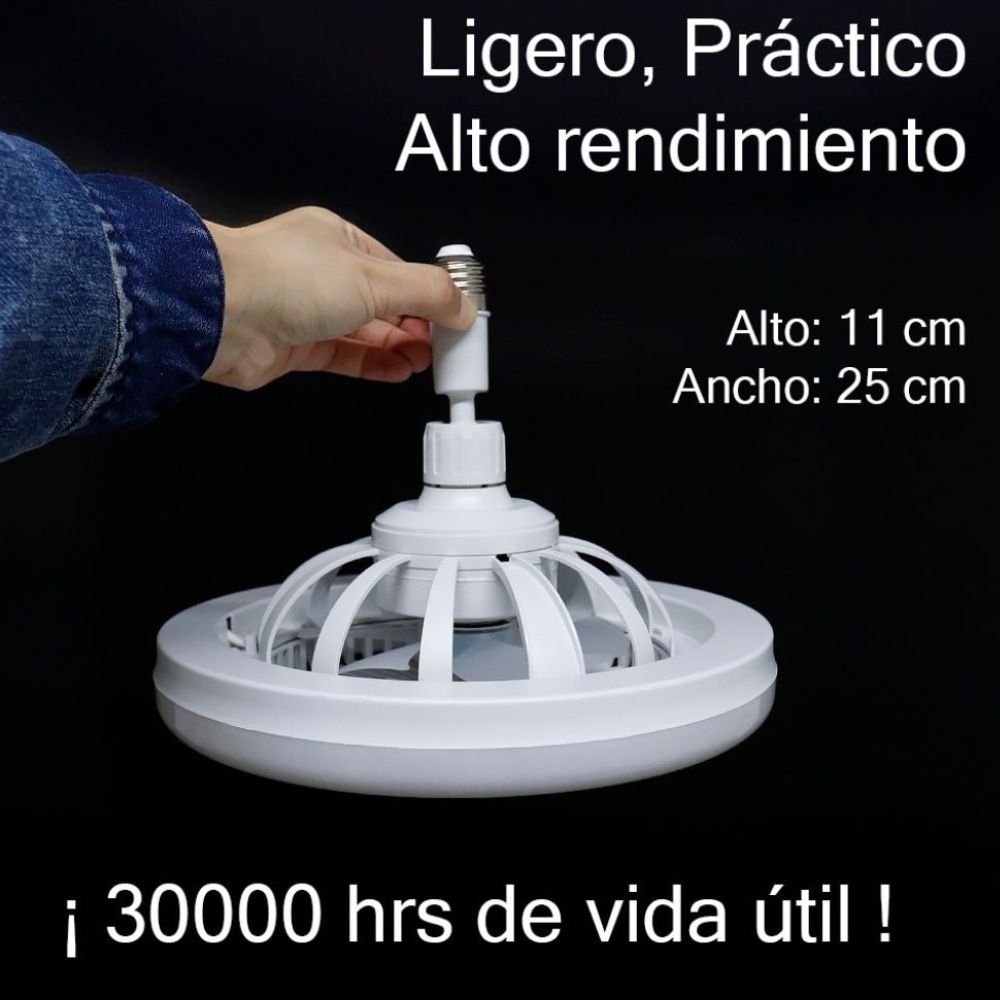 Foto 5 pulgar | Ventilador De Techo Con Lámpara Led Luz Control Remoto 5 Asaps