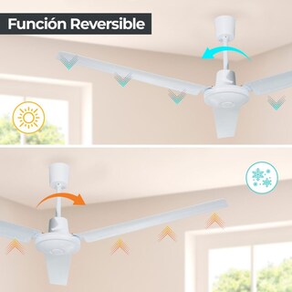 Foto 2 | Ventilador De Techo 56 Pulgadas, 3 Aspas, 5 Velocidades