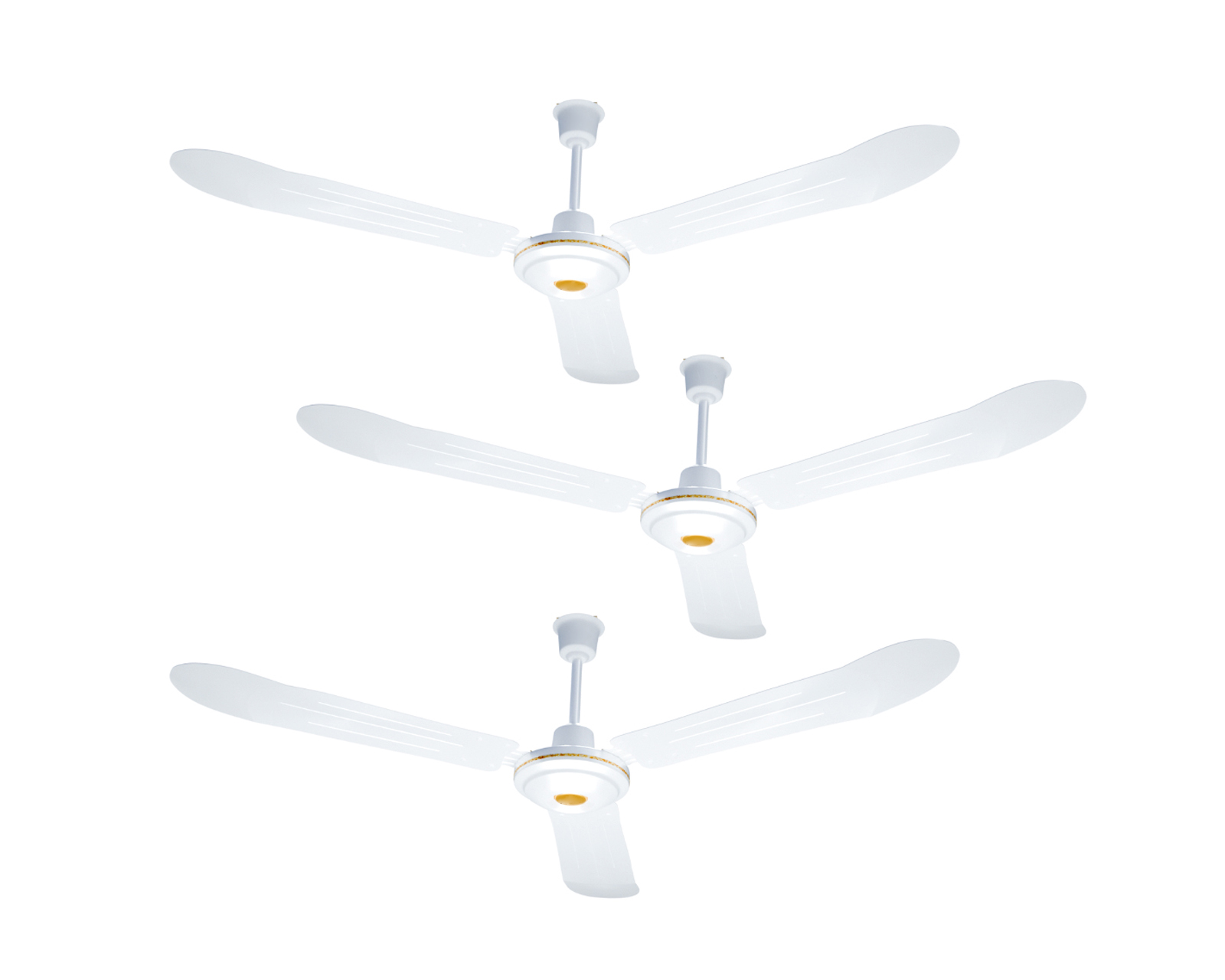 Foto 1 | Ventilador De Techo 56'' Kit 3 Piezas Basitex Color Blanco