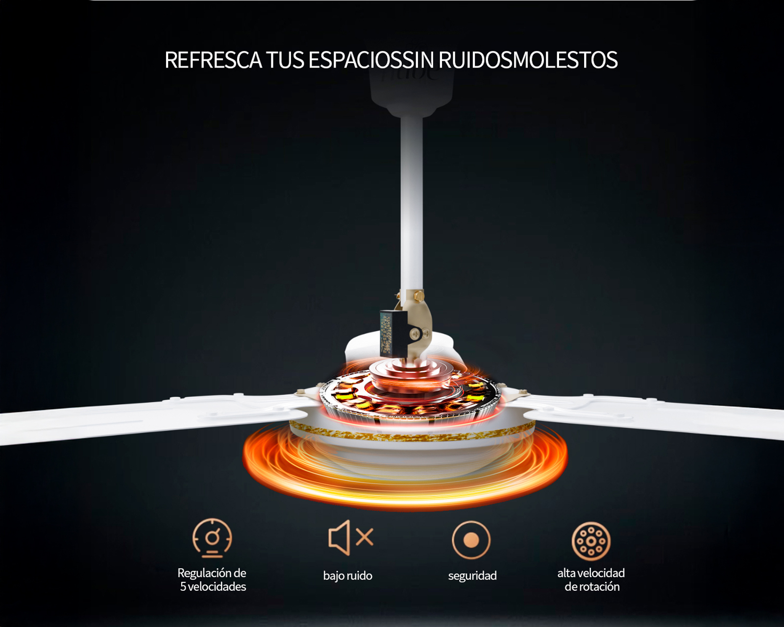 Foto 9 pulgar | Ventilador De Techo 56'' Kit 3 Piezas Basitex Color Blanco