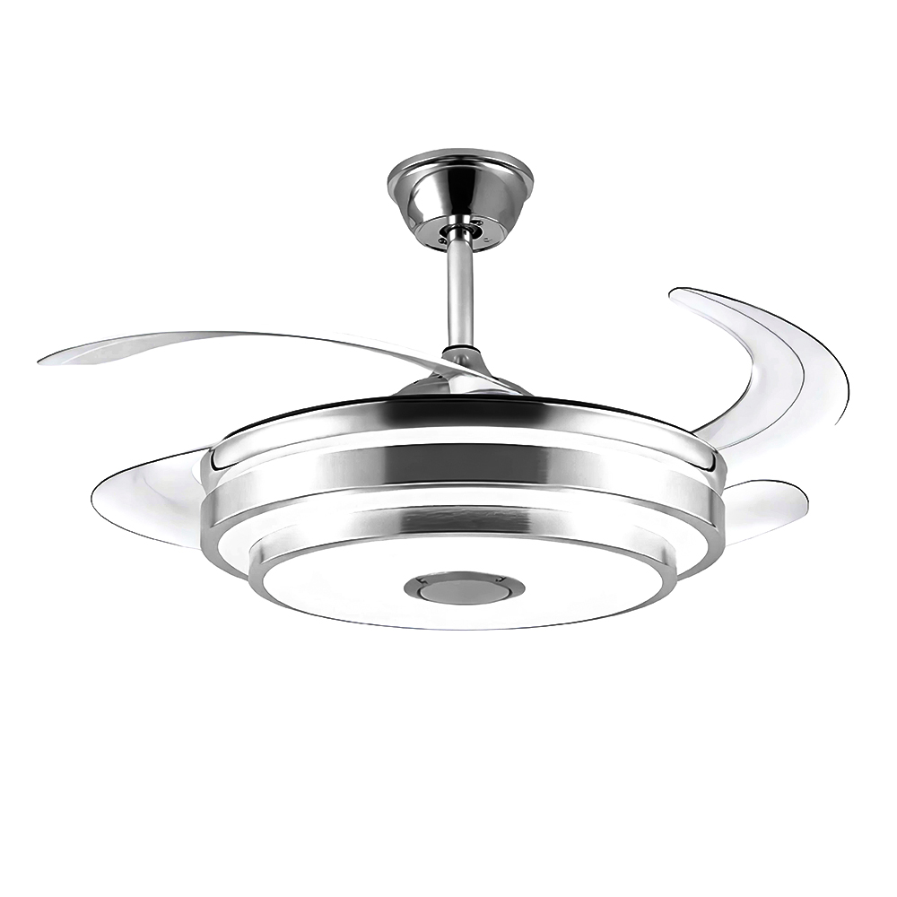 Foto 1 | Ventilador CityLuz 4 Aspas Transparentes con Bocina y Control Remoto