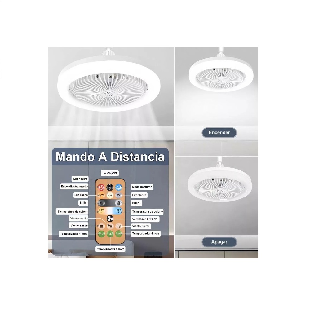 Foto 5 | Ventilador Prodotty con Luz Led Multifuncional