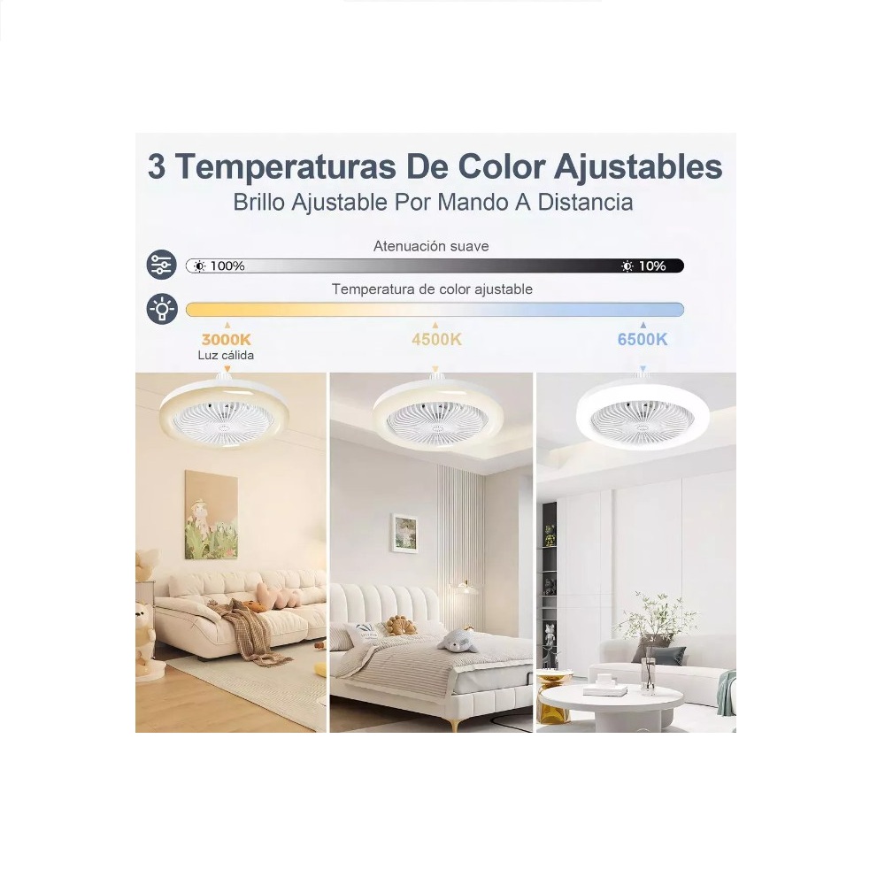 Foto 7 pulgar | Ventilador Prodotty con Luz Led Multifuncional