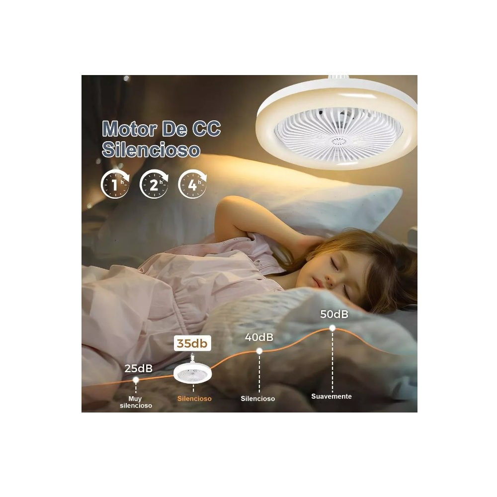Foto 8 pulgar | Ventilador Prodotty con Luz Led Multifuncional