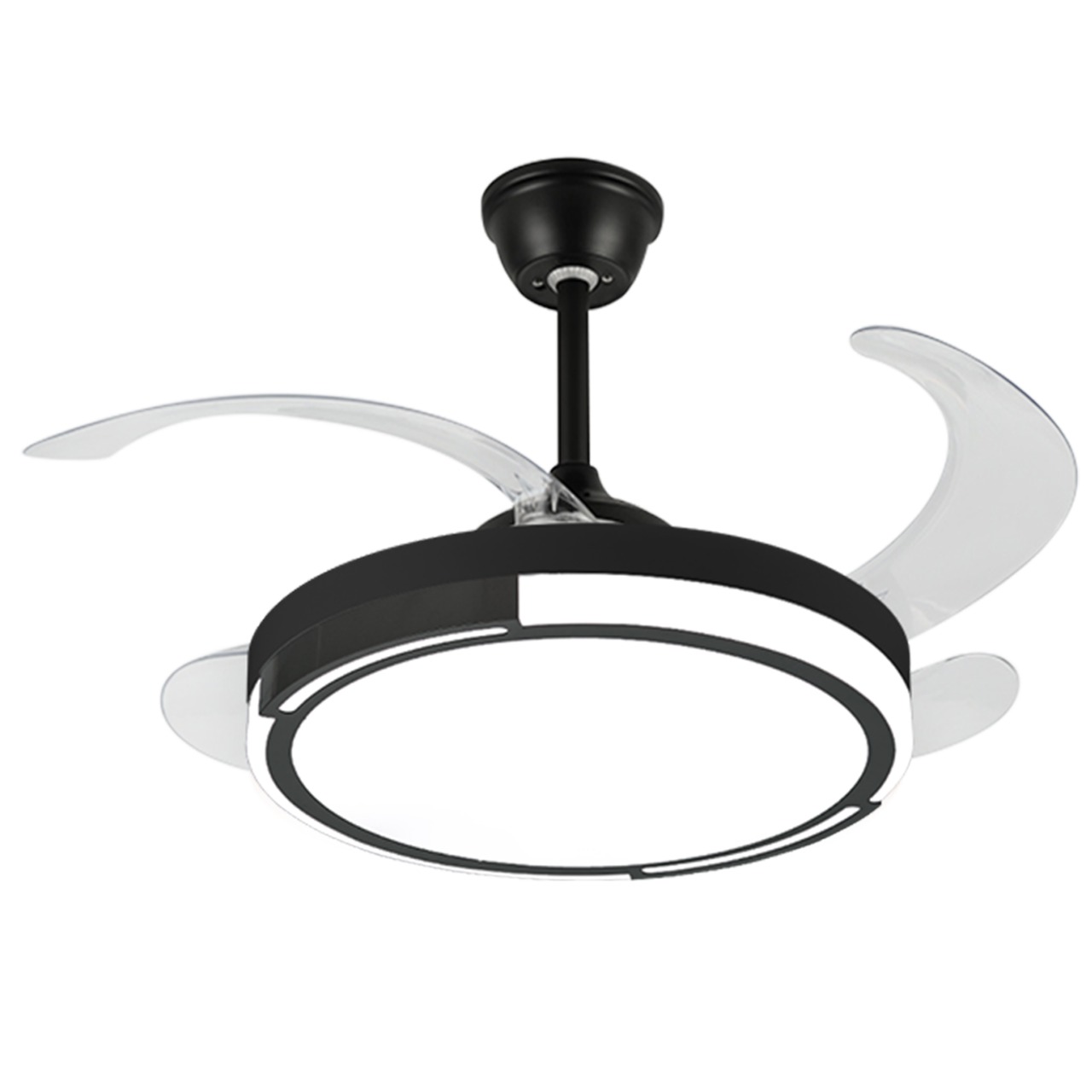 Foto 2 pulgar | Ventilador De Techo Con Control Remoto – 6 Velocidades, 3 Temperaturas De Luz Y 4 Aspas Transparentes 🌬️💡