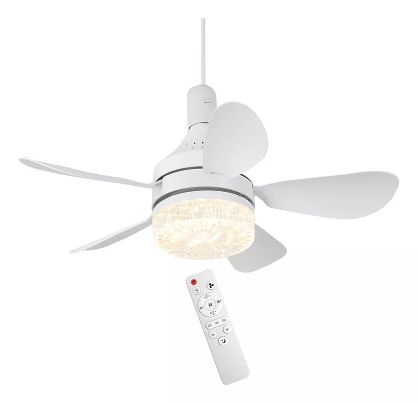 Foto 3 pulgar | Lámpara Led Ventilador Con Control Remoto – 5 Aspas, 3 Velocidades Y 3 Temperaturas De Luz 🌟💡