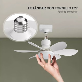 Foto 5 | Lámpara Led Ventilador Con Control Remoto – 5 Aspas, 3 Velocidades Y 3 Temperaturas De Luz 🌟💡