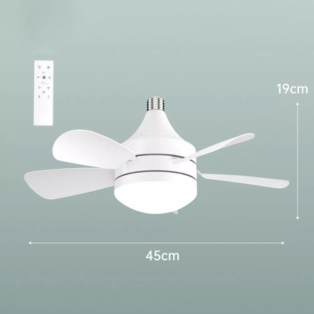 Foto 8 pulgar | Lámpara Led Ventilador Con Control Remoto – 5 Aspas, 3 Velocidades Y 3 Temperaturas De Luz 🌟💡
