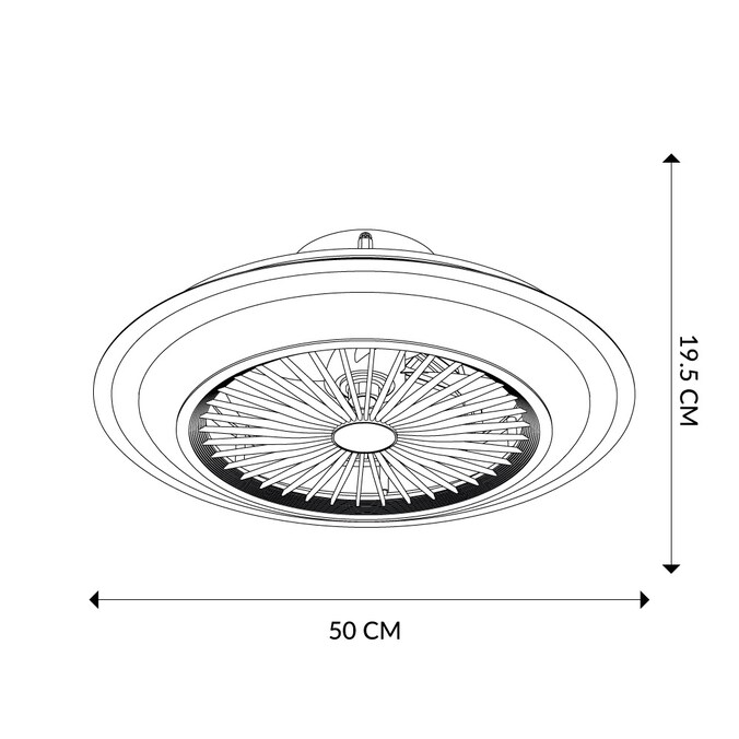 Foto 5 pulgar | Ventilador De Techo Con Control Remoto – 6 Velocidades, 3 Temperaturas De Luz Y 7 Aspas Transparentes 💨💡