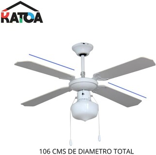 Foto 4 | Katoa Ventilador De Techo Decorativo 42” Con 3 Velocidades, 60w