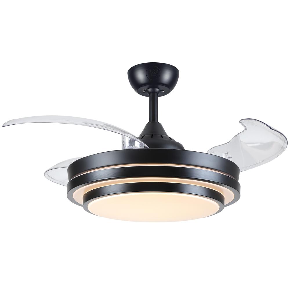 Foto 2 pulgar | Ventilador Westinghouse Borealis Ii De 42'' Aspas Retráctiles Transparentes Color Negro Con Luz Led C