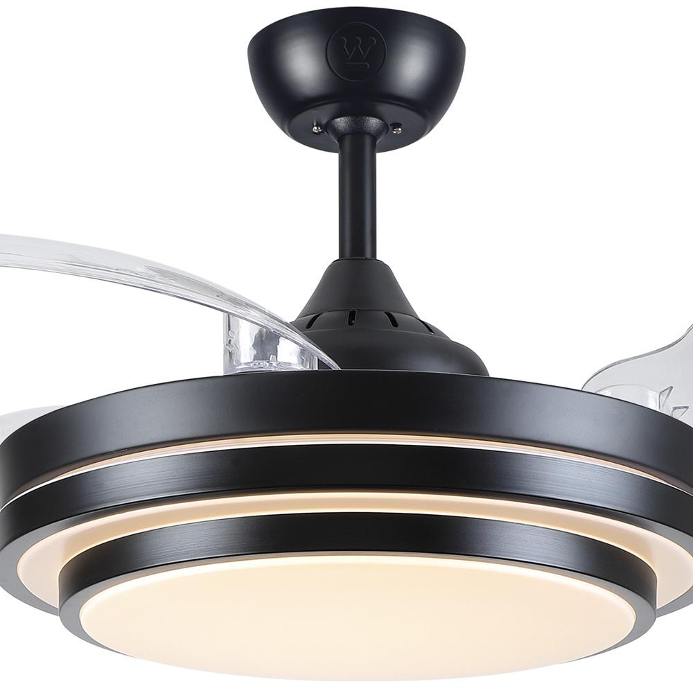 Foto 4 pulgar | Ventilador Westinghouse Borealis Ii De 42'' Aspas Retráctiles Transparentes Color Negro Con Luz Led C