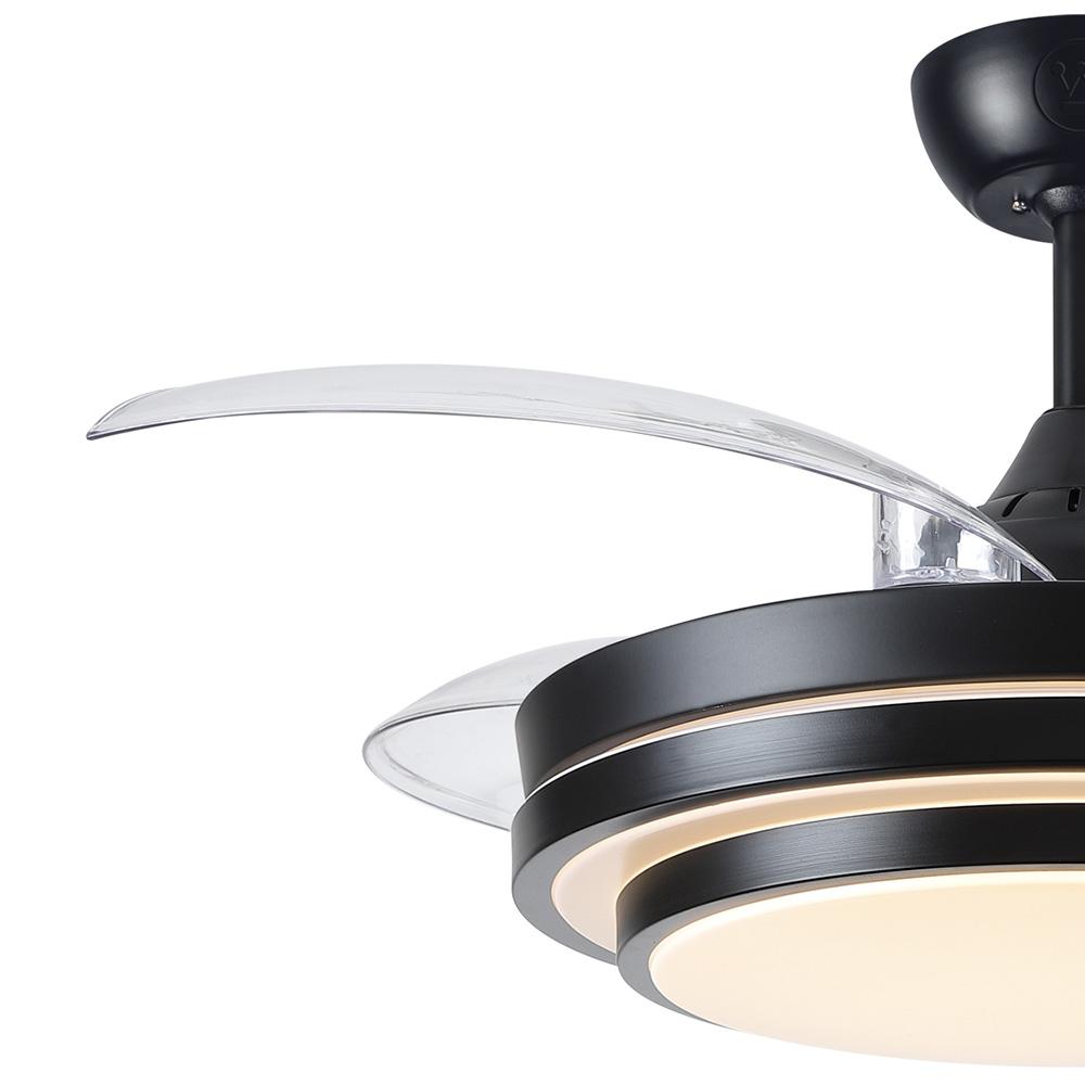 Foto 5 pulgar | Ventilador Westinghouse Borealis Ii De 42'' Aspas Retráctiles Transparentes Color Negro Con Luz Led C