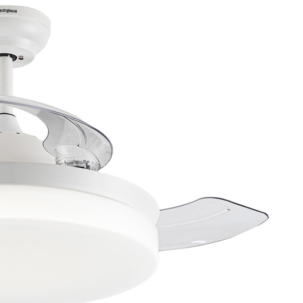 Foto 5 pulgar | Ventilador Westinghouse Borealis Iii De 42'' Para Exterior Aspas Retráctiles Transparentes Color Blan