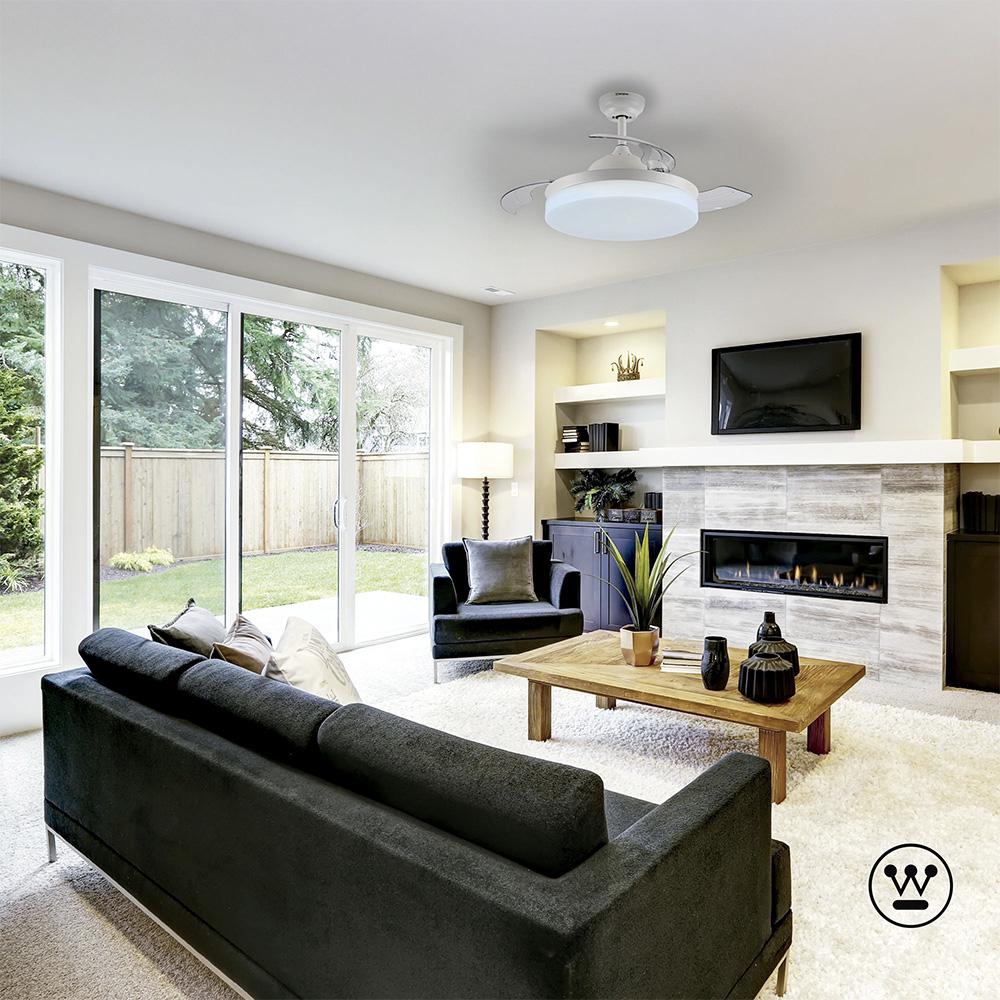 Foto 5 | Ventilador Westinghouse Borealis Iii De 42'' Para Exterior Aspas Retráctiles Transparentes Color Blan