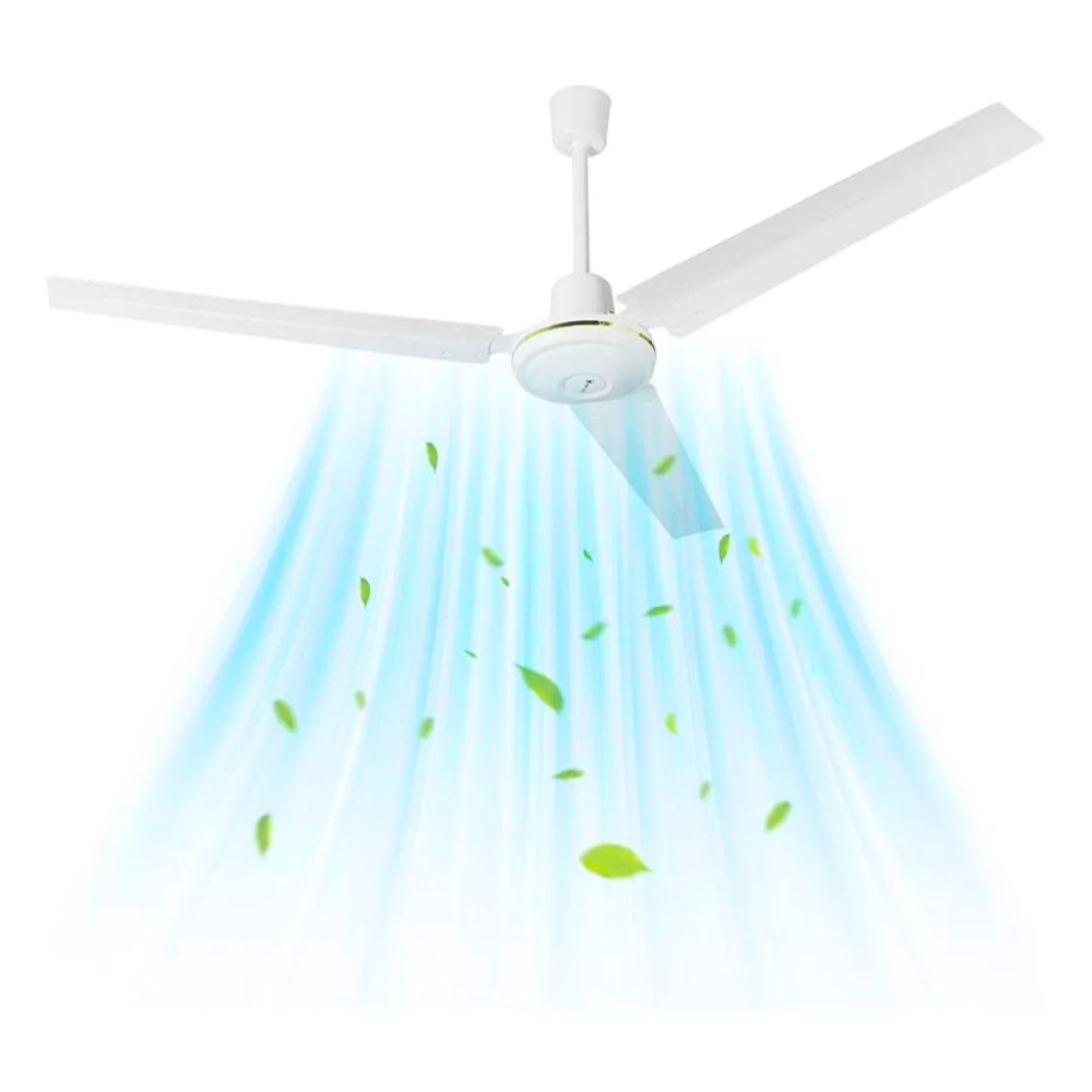 Ventilador De Techo 65w Con 3aspas 5 Velocidades Blanco