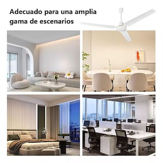 Foto 7 | Ventilador De Techo 65w Con 3aspas 5 Velocidades Blanco