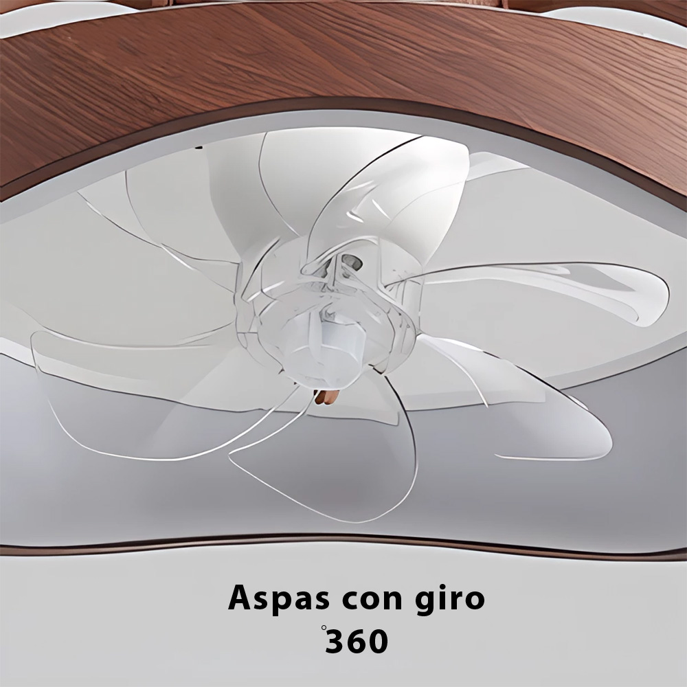 Foto 3 pulgar | Cityluz Ventilador De Techo Led Con Control Remoto – 4 Velocidades Y 3 Temperaturas De Luz 72w, 40cm X 12.5cm,