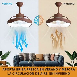 Foto 4 | Cityluz Ventilador De Techo Led Con Control Remoto – 4 Velocidades Y 3 Temperaturas De Luz 72w, 40cm X 12.5cm,