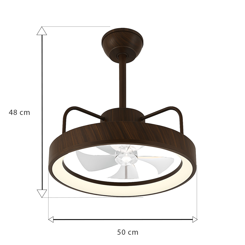 Foto 8 pulgar | Cityluz Ventilador De Techo Led Con Control Remoto – 4 Velocidades Y 3 Temperaturas De Luz 72w, 40cm X 12.5cm,