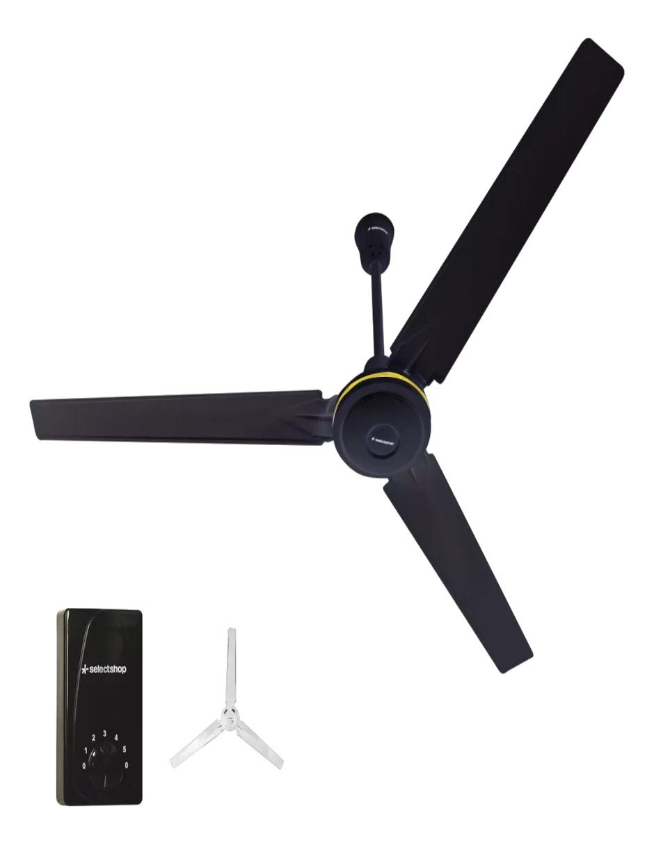 Foto 5 pulgar | Ventilador De Techo Color Negro + Termo De Agua Güish