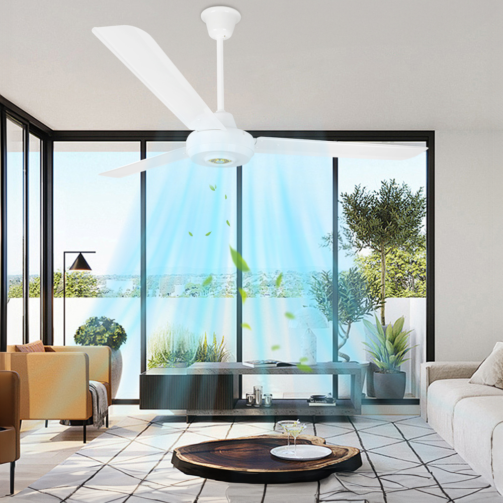 Foto 4 pulgar | Ventilador De Techo Industrial Aspas 3 Diámetro 140 Cm 5 Velocidades 75 W Material Metal Abanico Silencioso Color Blanc
