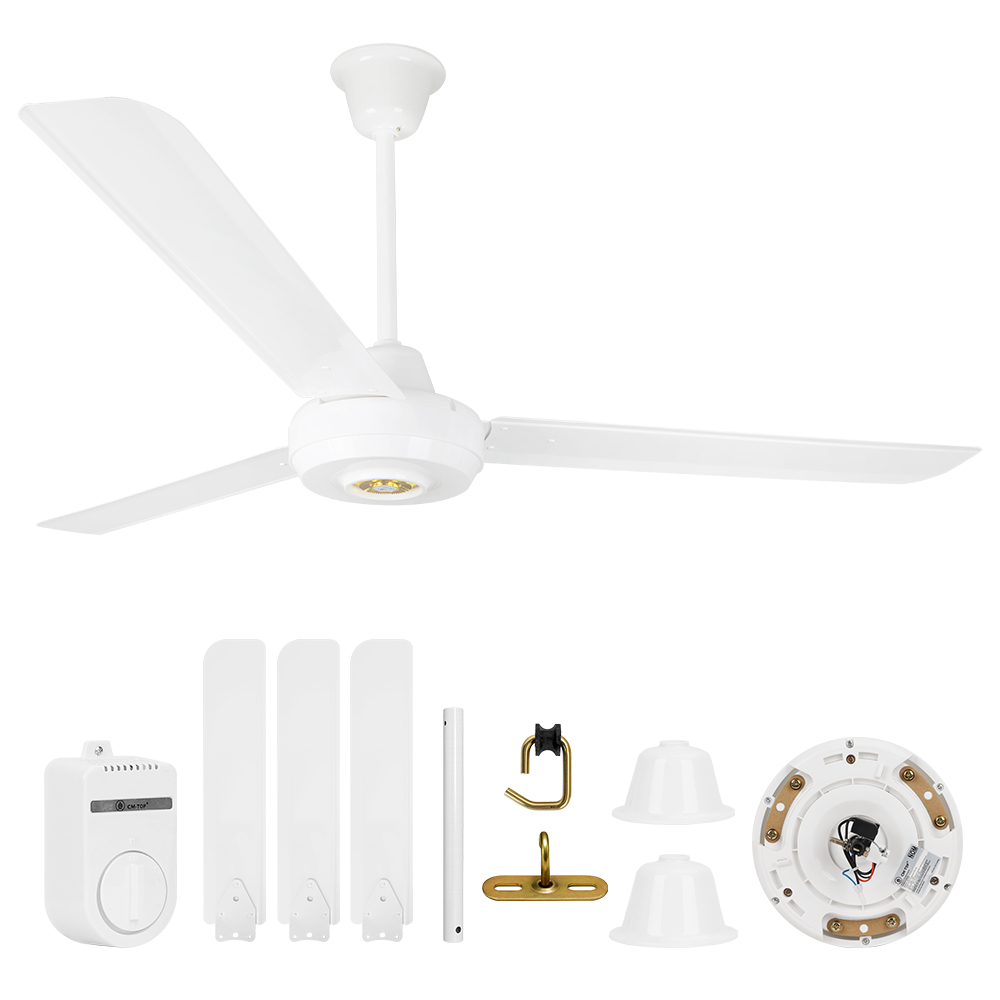 Foto 6 pulgar | Ventilador De Techo Industrial Aspas 3 Diámetro 140 Cm 5 Velocidades 75 W Material Metal Abanico Silencioso Color Blanc