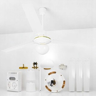 Foto 2 | Ventilador De Techo Led 5 Velocidades 3 Aspas Con Foco Blanco