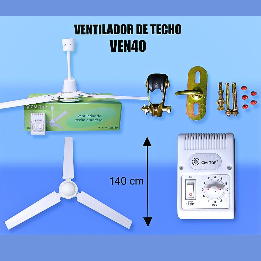 Foto 3 | Ventilador De Techo Led 5 Velocidades 3 Aspas Con Foco Blanco
