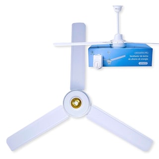 Foto 1 | Ventilador De Techo Con 3 Aspas De Metal 140 Cm Blanco