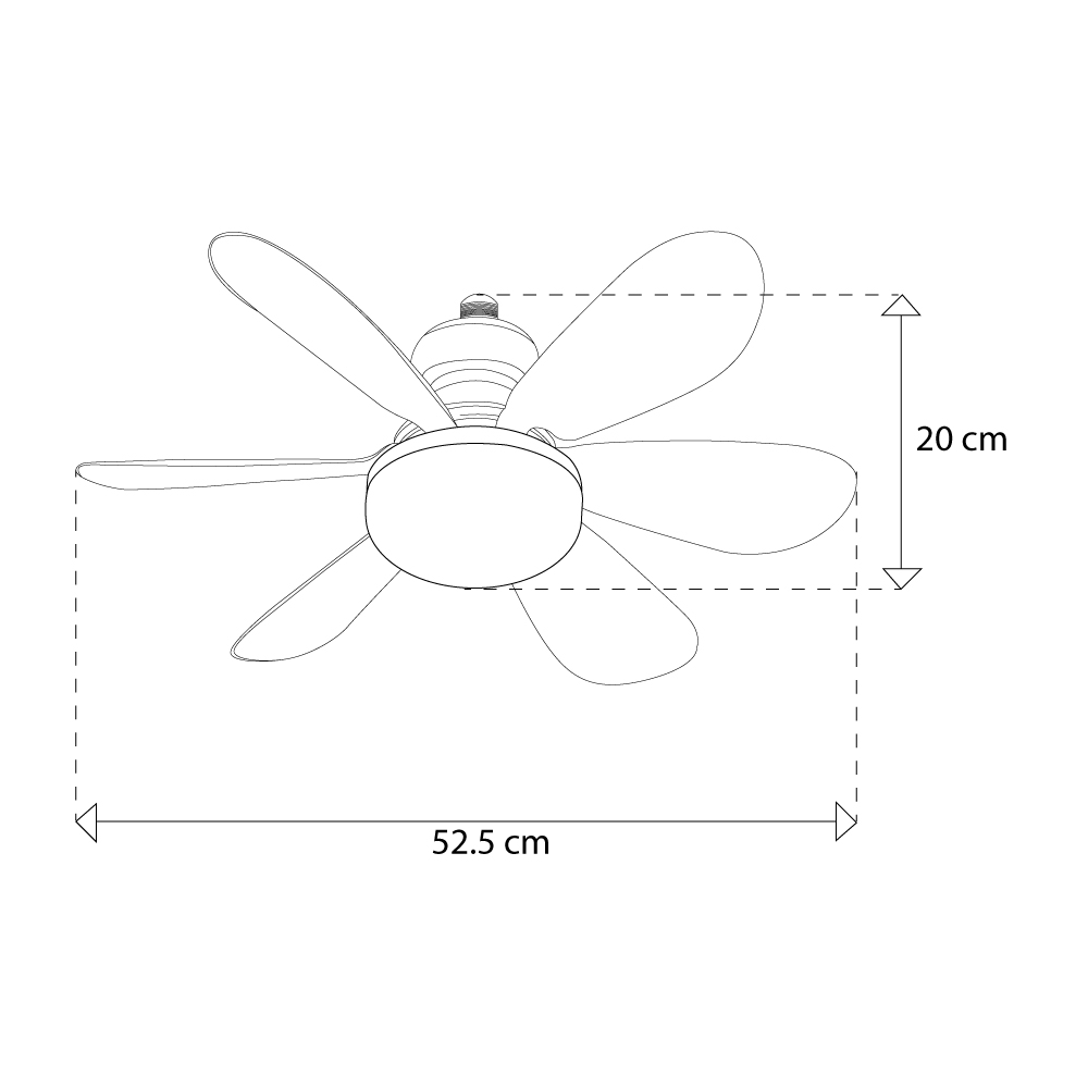 Foto 7 pulgar | Cityluz Ventilador Con Control Remoto – 5 Aspas, 3 Velocidades Y 3 Temperaturas De Luz, 45cm X 19cm, Incluye 1 Unidad