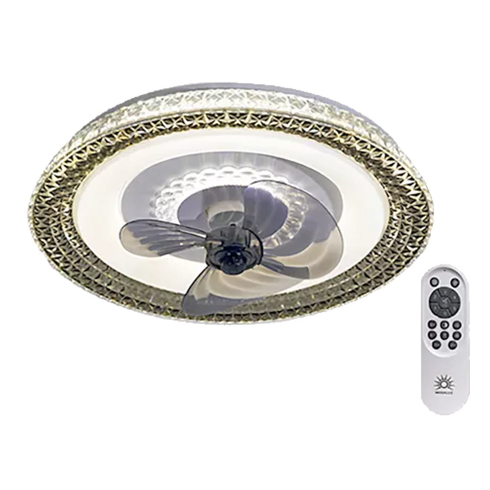 Foto 2 | Ventilador de Techo con Lámpara Megaluz 12 Pulgadas