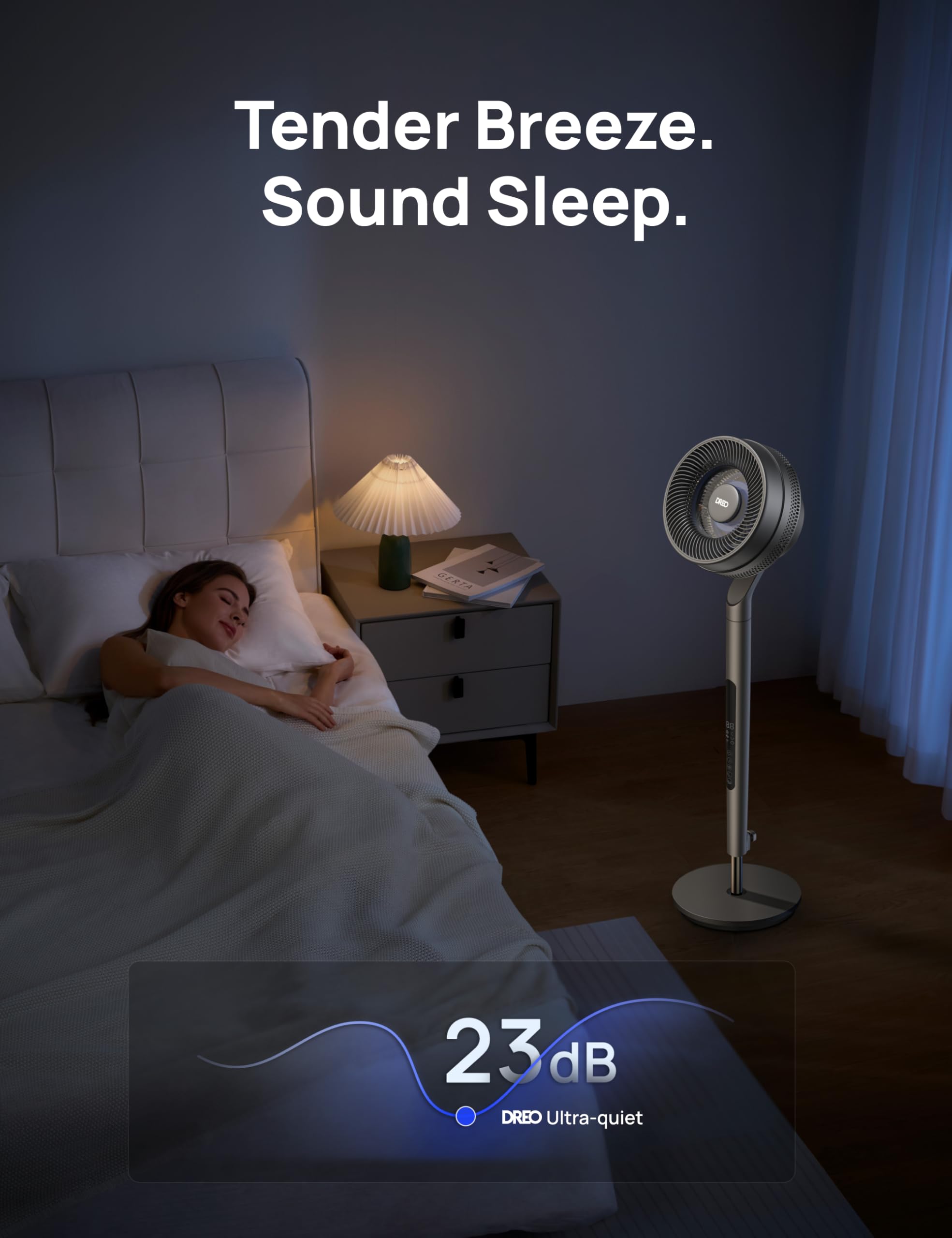 Foto 4 pulgar | Ventilador De Pedestal Dreo Smart Para Dormitorio, 6 Modos Y 10 Velocidades, Color Plateado - Venta Internacional.