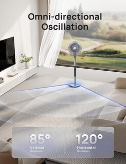 Foto 4 | Ventilador De Pedestal Dreo Smart Para Dormitorio, 6 Modos Y 10 Velocidades, Color Plateado - Venta Internacional.