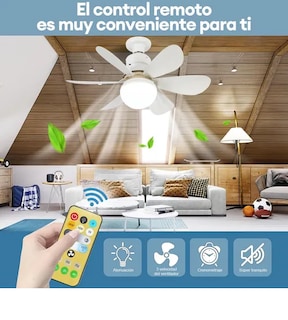 Foto 5 | Lampara Xtellar Ventilador De Techo Led E27 40w52cm Y Control Remoto
